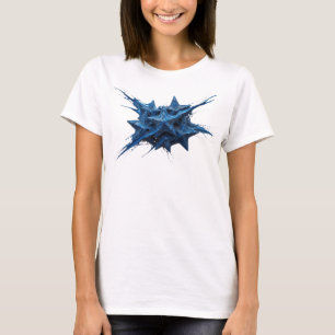 Lebendige Navy-Abstrakt-Sterne-Visuelle Gestaltung T-Shirt