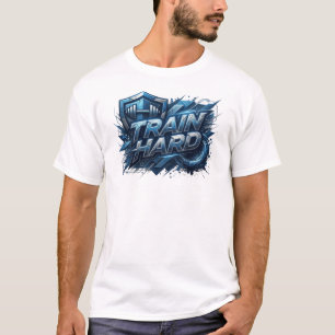 Lebendige Navy TRAIN HARD Shirt Design