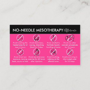 Lebendige Neon-Pink-No-Nadel-Mesotherapie-Nachbeha Visitenkarte