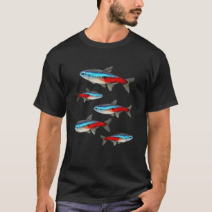 Lebendige Neonschwarm - Tropische Aquarienfische T-Shirt
