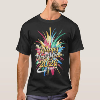 Lebendige Neujahrstypografie 2026 T-Shirt