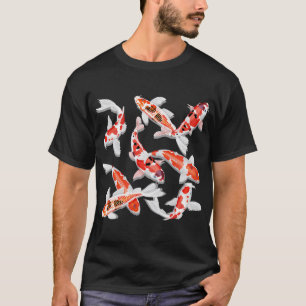 Lebendige Orange Koi-Fisch-Illustration T-Shirt