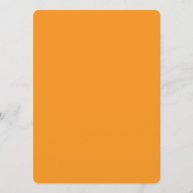 “Lebendige Orange Minmal Karte” Menükarte (Vorderseite)