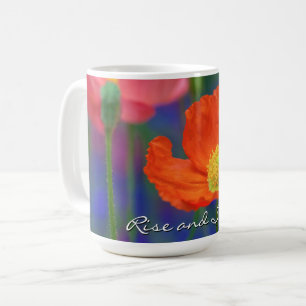 Lebendige Orange Mohnblüte Kaffeetasse