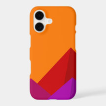 Lebendige Orange- und Rote Geometrische Abstrakte