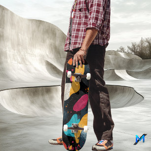 Lebendige organische Form - Abstrakter minimalisti Skateboard