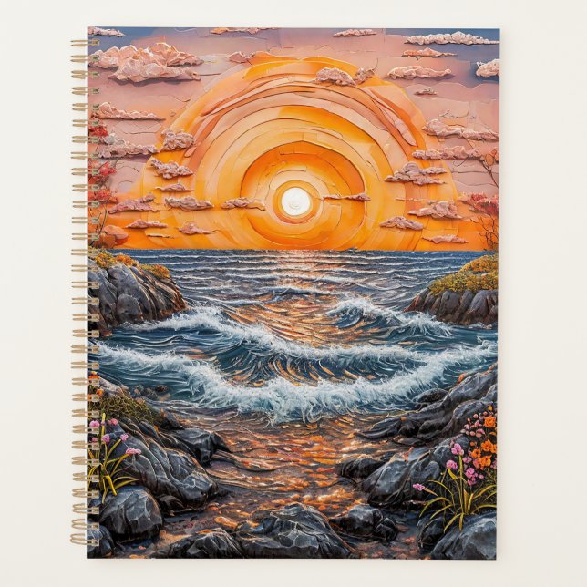Lebendige Ozeansonnenlandschaft Planer (Vorderseite)