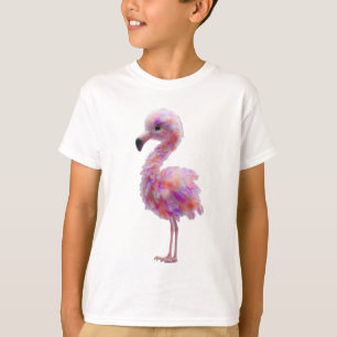 Lebendige Pastell-Regenbogen-Flamingo-Kinder T-Shirt