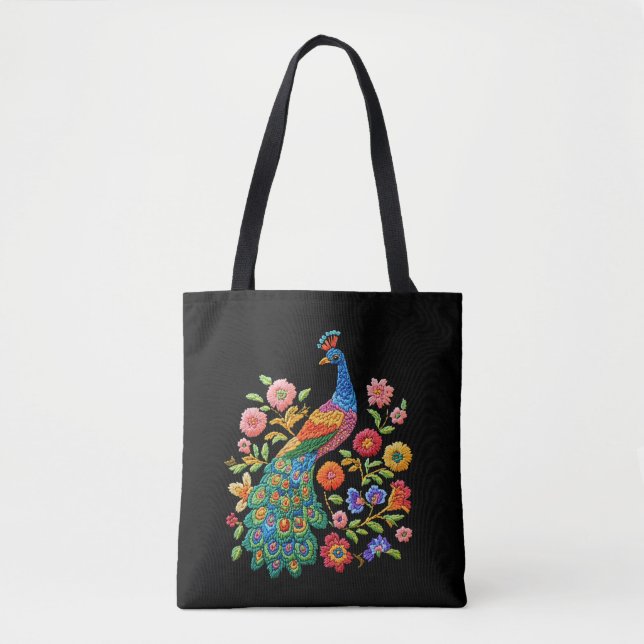 Lebendige Pfau-Tasche (Vorderseite)