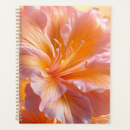 Lebendige Pfirsich-Hibiskus-Blume Planer