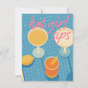 Lebendige Poolparty-Sippen-Feier Postkarte