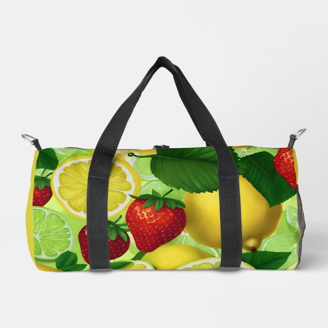 Lebendige Pop-Art-Frucht-Duffeltasche Duffle Bag (Vorderseite)