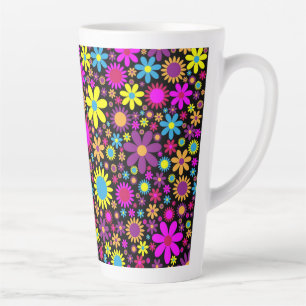 Lebendige psychedelische Blumen in Blüte-67566 Milchtasse