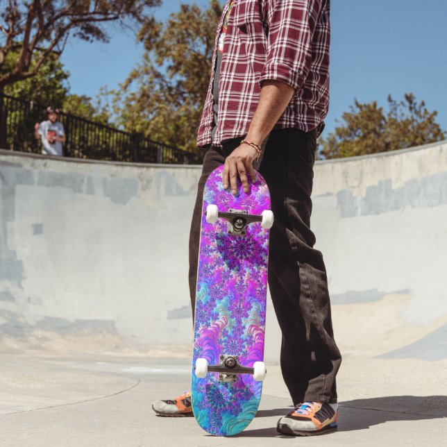 Lebendige psychedelische farbenfrohe groovige Frak Skateboard (Außenbereich 2)