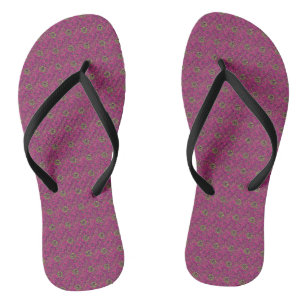 Lebendige psychedelische Paisley-Retro-Swirls der  Flip Flops