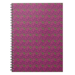 Lebendige psychedelische Paisley-Retro-Swirls der  Notizblock