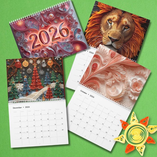 Lebendige Quilling-Designs 2026  Kalender (Von Creator hochgeladen)