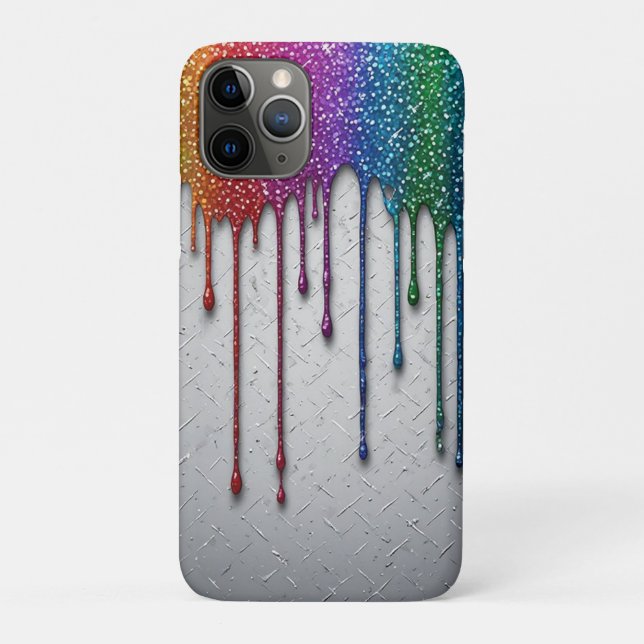 Lebendige Regenbogenfarbe tropft Case-Mate iPhone Hülle (Rückseite)