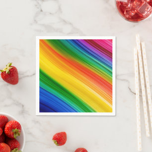Lebendige Regenbogenfarben Serviette
