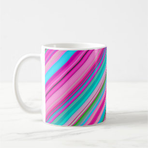 Lebendige Regenbogenfarben Streifen Muster-21056 Kaffeetasse
