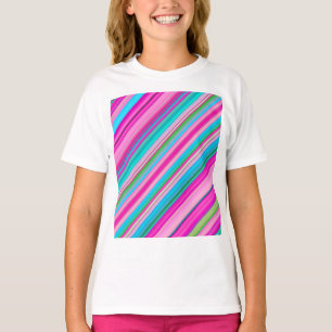 Lebendige Regenbogenfarben Streifen Muster-21056 T-Shirt