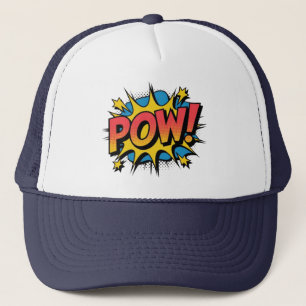 Lebendige Retro-POW!-Trucker-Mütze im Pop-Art-Comi Truckerkappe