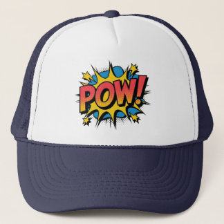 Lebendige Retro-POW!-Trucker-Mütze im Pop-Art-Comi Truckerkappe