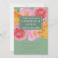 Lebendige Ringelblumen- und Zinnien-Hochzeit