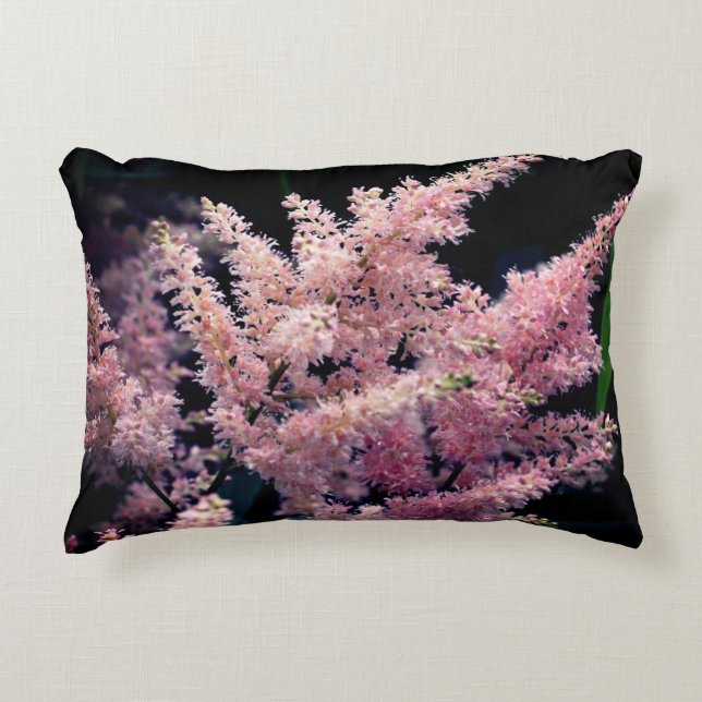 Lebendige rosa Blume Nah Dekokissen (Vorderseite)