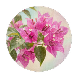 Lebendige rosa Bougainvillea Tropische Blüten Schneidebrett