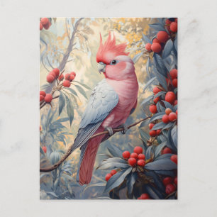 Lebendige Rosa Galah Cockatoo Postkarte