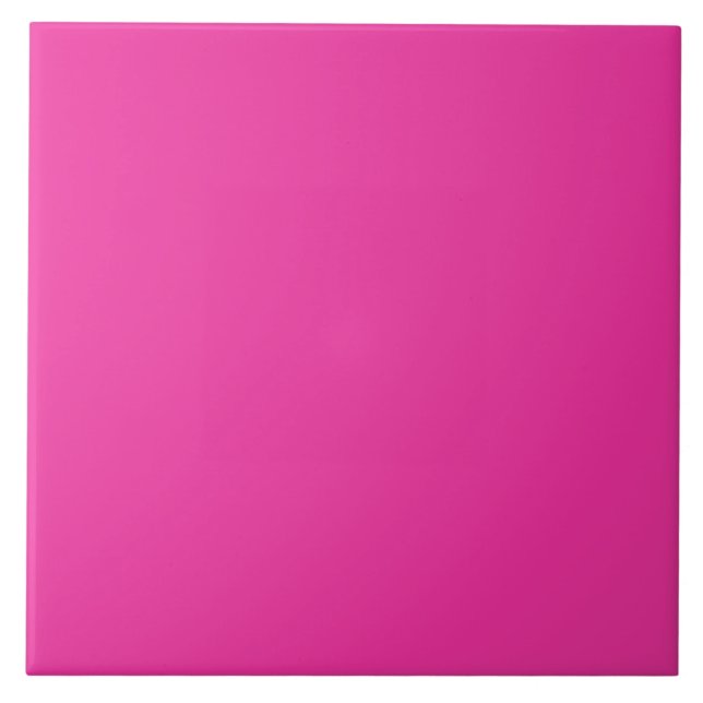 Lebendige Rosa Keramik Tile. Fliese (Vorderseite)