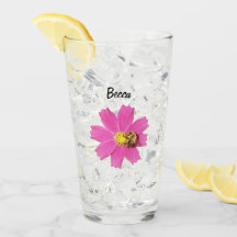 Lebendige Rosa Kosmos-Blume mit Personalisierter B