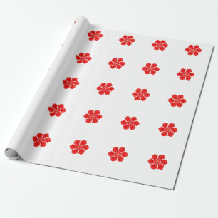 Lebendige rote Blütenblüte - Minimalistische Blume Geschenkpapier