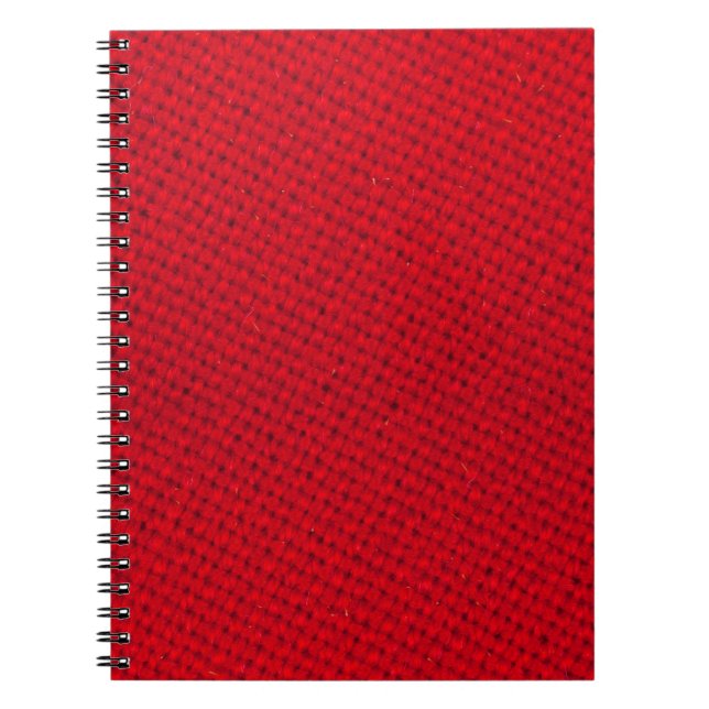 Lebendige rote Stofftextur Notizblock (Vorderseite)