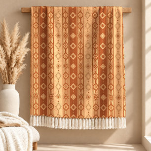 Lebendige Rust-Afrika-Heritage-Wurfdecke-Dekoratio Fleecedecke