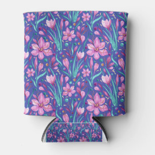 Lebendige SafranPetalen - Velvet und Türkis grün Dosenkühler