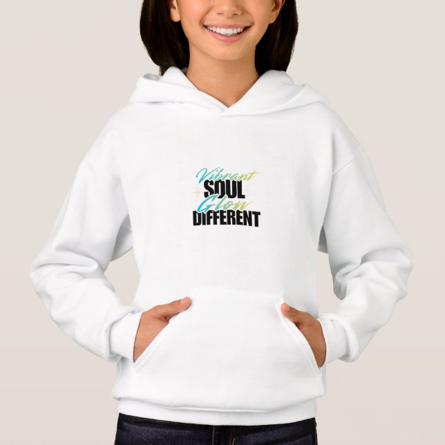 Lebendige Seele, Leuchte Anders Mädchen Hoodie  (Vorderseite)