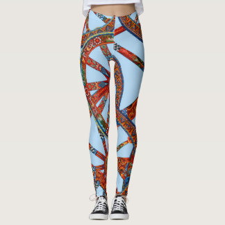 Lebendige sizilianische Karrenräder Verzierte Volk Leggings
