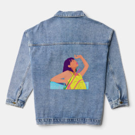 Lebendige Sommer Mädchen Jeansjacke – Color Pop Ar