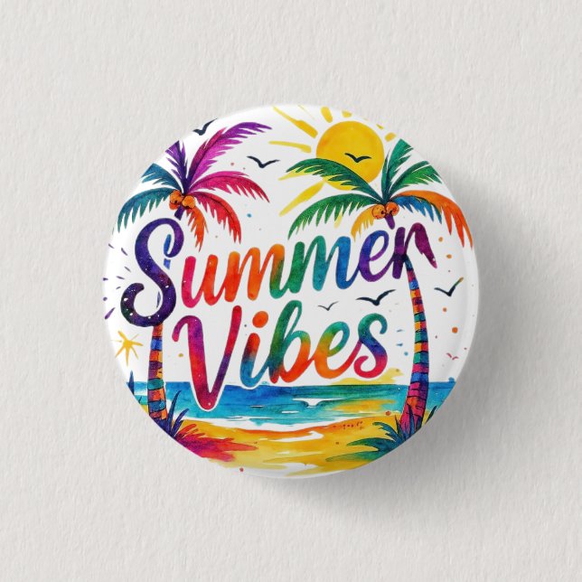Lebendige Sommerstimmung Button (Vorderseite)