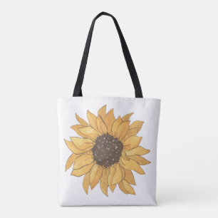 Lebendige Sonnenblumen-Botanik-Jumbo-Tasche