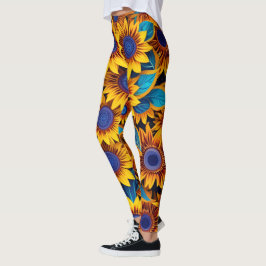 Lebendige Sonnenblumen-Leggings Leggings