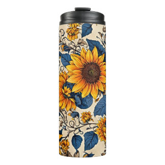 Lebendige Sonnenblumenträume: Wo jede Sippe blüht Thermosbecher