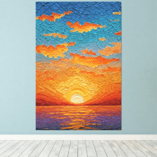 Lebendige Sonnenuntergangsreflexionen über Wasser  Leinwanddruck