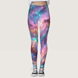 Lebendige Spiralgalaxie-Nebel Leggings