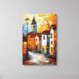 Lebendige Stadtlandschaft Leinwanddruck