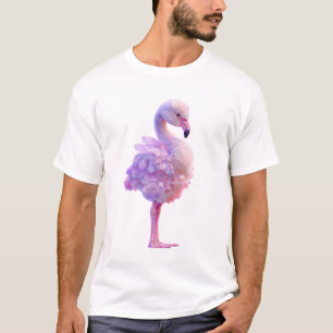 Lebendige stilisierte Flamingo-Illustration Männer T-Shirt