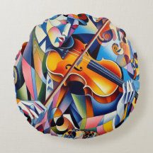Lebendige Symphonie: Abstrakte Violinisten-Kunst