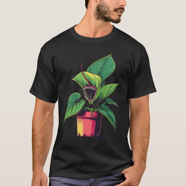 Lebendige Topfpflanze Pop Art T-Shirt (Vorderseite)